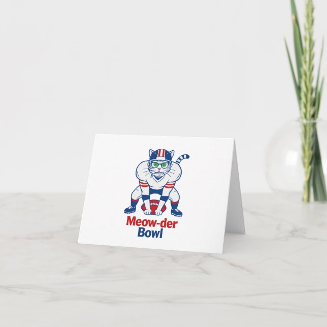 Carte De Remerciements Meow-der Bowl  (Devant)