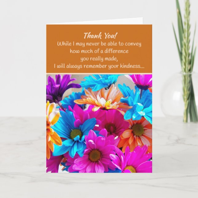 Carte De Remerciements Merci... (Devant)