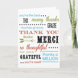 Carte de remerciements - Merci beaucoup