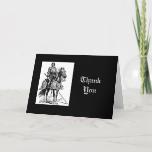 Carte De Remerciements Merci, Chevalier amusant dans l'armure brillante