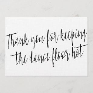Carte De Remerciements "Merci" chic pour l'alliance, le musicien ou le DJ