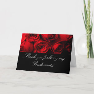 Carte De Remerciements "Merci d'être ma demoiselle d'honneur" - Bouquet d