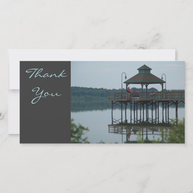 Carte De Remerciements Merci, dock w/Gazeebo (Devant)