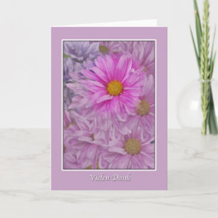 Carte De Remerciements Merci, German, Thank You, Gerbera Daisies