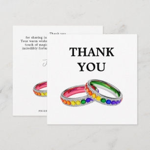 Carte De Remerciements 🌈Merci LGBTQ+ Entrelacé dans la Fierté