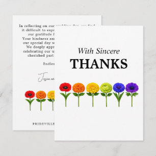Carte De Remerciements 🌈Merci LGBTQ+ Épanouissez-Vous Ensemble