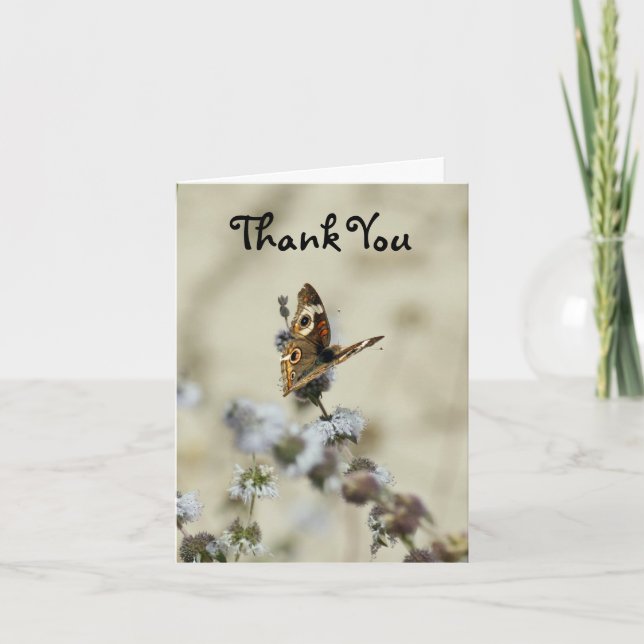 Carte De Remerciements Merci, Papillon (Devant)