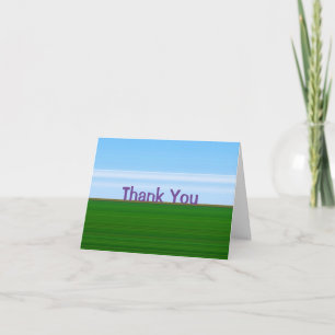 Carte De Remerciements "Merci" paysager personnalisable
