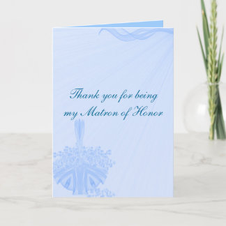 Carte De Remerciements "Merci pour être ma dame de honneur "