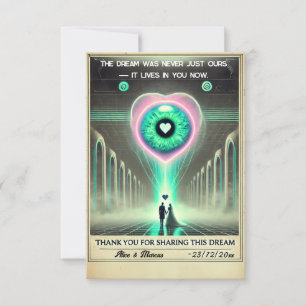 Carte De Remerciements 💌 "Merci pour partager ce rêve" Weirdcore