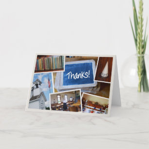Carte De Remerciements "Merci!" Scènes d'ancienne école