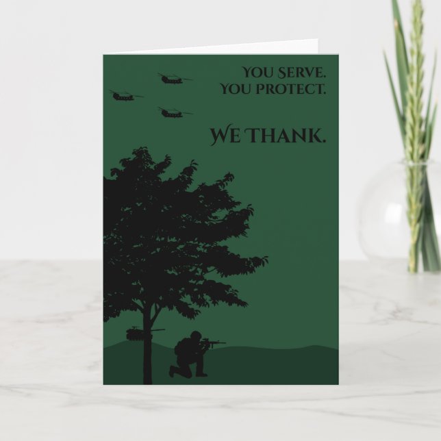 Carte De Remerciements Merci, soldat (Devant)