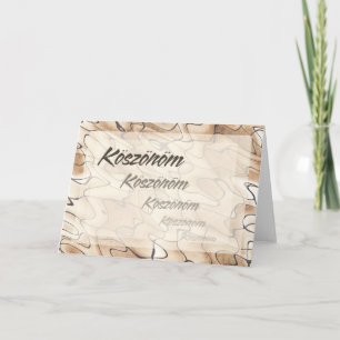 Carte De Remerciements Mercis répétés dans le Hongrois