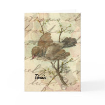 Mercis vintages de moineau