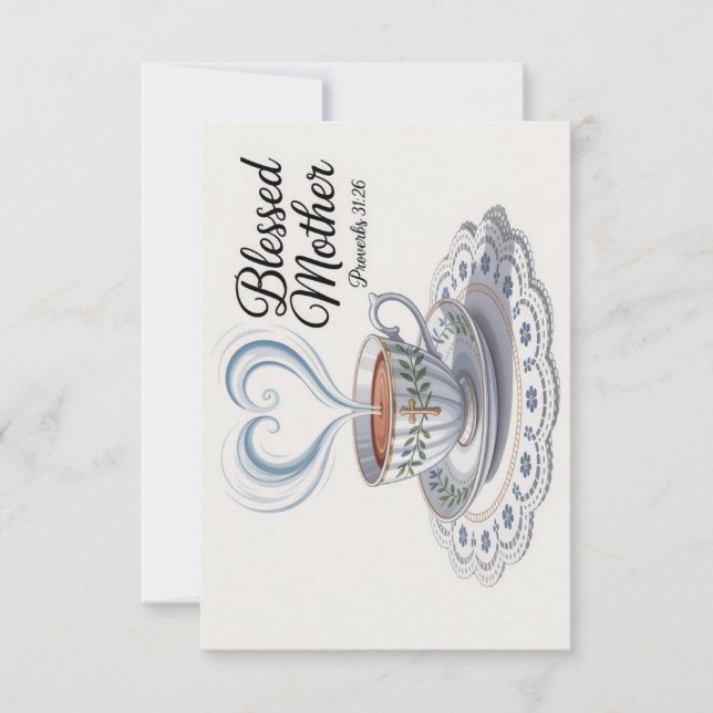 Carte De Remerciements Mère bénie Fête des Mères (Devant)