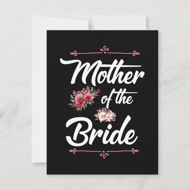 Carte De Remerciements Mère de la mariée (Devant)