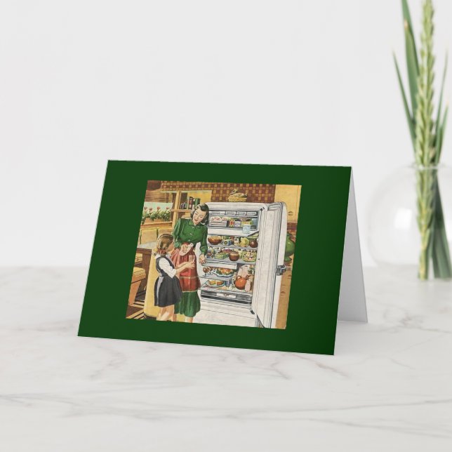Carte De Remerciements Mère et fille vintage (Devant)