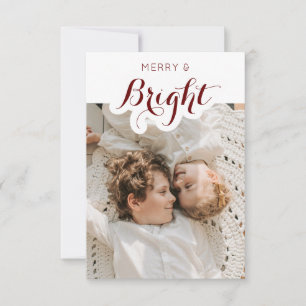 Carte De Remerciements Merry and Bright Photo Christmas Card