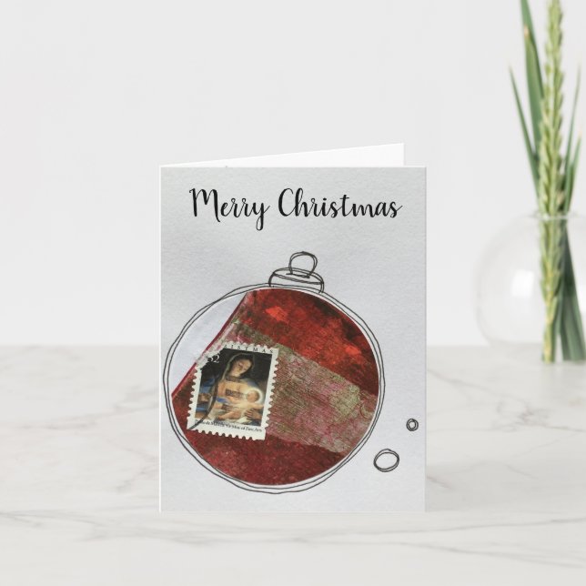Carte De Remerciements Merry Christmas Card - hand drawn ornament 2020-2 (Devant)