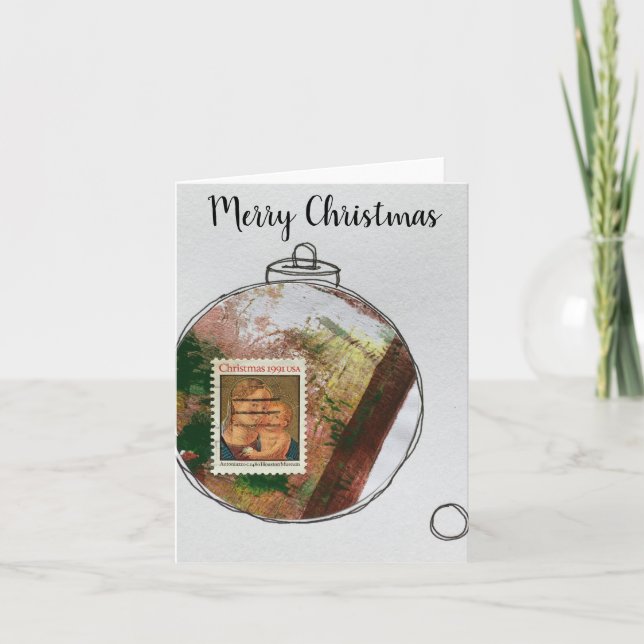 Carte De Remerciements Merry Christmas Card - hand drawn ornament 2020-9 (Devant)