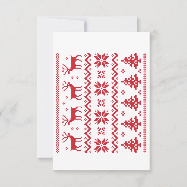 Carte De Remerciements Merry Christmas pattern 4 (Devant)