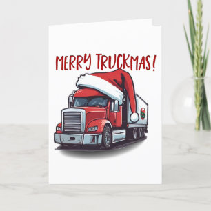 Carte De Remerciements Merry Christmas Truck Driver Semi Truckmas Funny