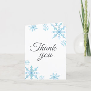 Carte De Remerciements Merveilleux Pays des Merveilles d'Hiver Flocons d