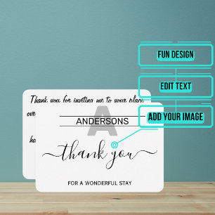 Carte De Remerciements Merveilleux séjour