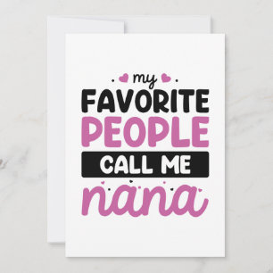 Carte De Remerciements Mes Gens Préférés M'Appelent Nana
