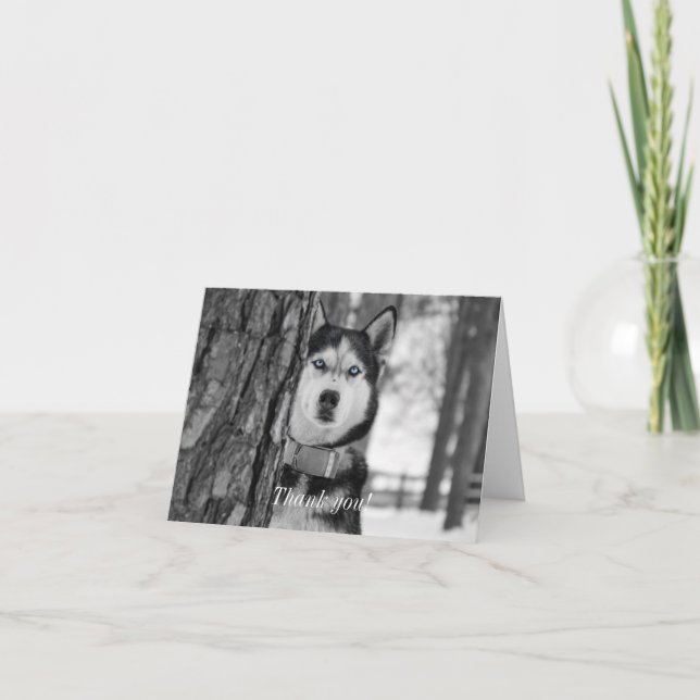 Carte De Remerciements Mes yeux Bleus Bébé (Devant)