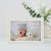 Message de Baby Shower Deux Photos aux Rayures Ble