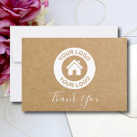 Carte De Remerciements Message de logo commercial personnalisé papier Kra<br><div class="desc">Téléchargez votre logo, ajoutez un message et une adresse Web, et créez facilement votre logo d'entreprise carte de remerciements. Cliquez sur PERSONNALISER pour modifier la couleur du texte. Vous pouvez TRANSFÉRER ce DESIGN sur d'autres produits Zazzle et l'ajuster à la plupart des articles Zazzle. Vous pouvez également cliquer sur le...</div>