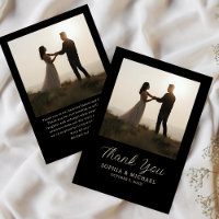 Message de remerciement de mariage 2 photographies