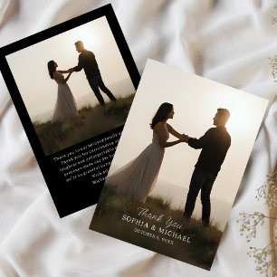 Carte De Remerciements Message de remerciement de mariage 2 Photographies