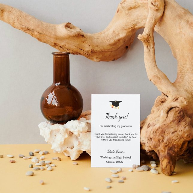 Carte De Remerciements Message de remerciement pour la graduation du scri (Créateur téléchargé)