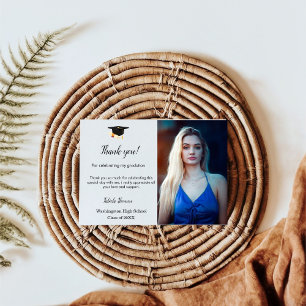 Carte De Remerciements Message de remerciement pour la graduation minimal