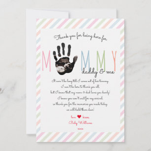 Carte De Remerciements Message du Baby shower Bump Cute Ultrasound