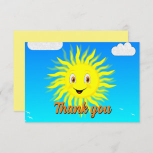 Carte De Remerciements Message personnalisé Sunshine