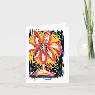 Carte De Remerciements Messy Flower - "TY pour ne jamais rester dans..."