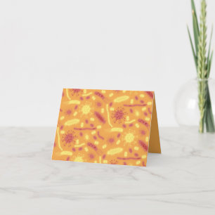 Carte De Remerciements Micro-organisme bactérie orange enseignant lumineu