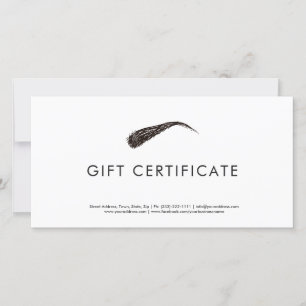 Carte De Remerciements Microblading Simple Modern Cadeau Certificat