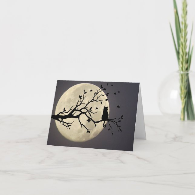Carte De Remerciements Midnight Under the Moon Note Card (Devant)