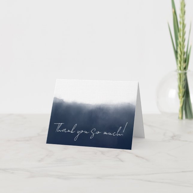 Carte De Remerciements Midnight Watercolor (Devant)