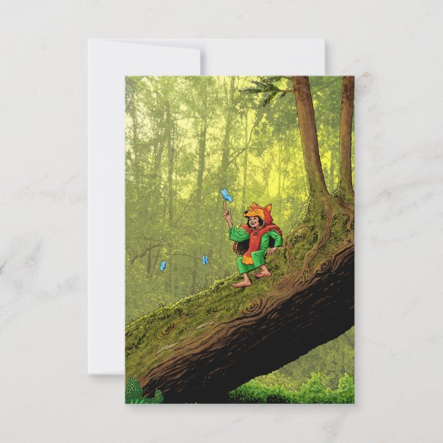 Carte De Remerciements Mighty Nizz Blue Buttefly Card (Devant)