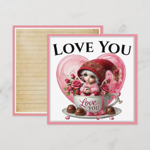 Carte De Remerciements Mignardises en Tasse