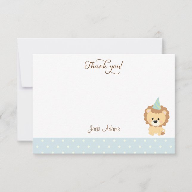 Carte de remerciements mignon d'anniversaire de (Devant)