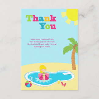 Carte de remerciements mignon d'anniversaire de