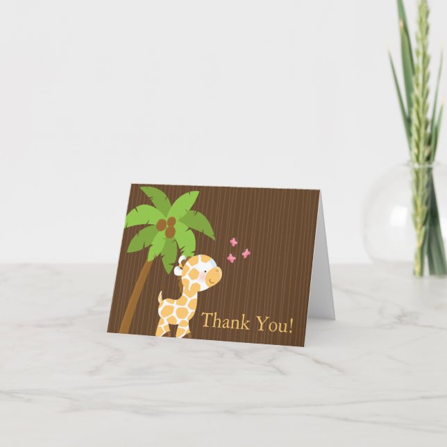 Carte de remerciements mignon de baby shower de (Devant)