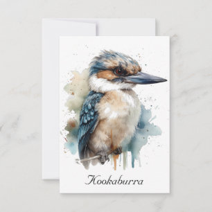 Carte De Remerciements Mignon Kookaburra sur une branche, personnalisé