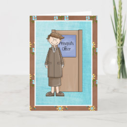 Carte De Remerciements Mignonne Femme École Principale Appréciation